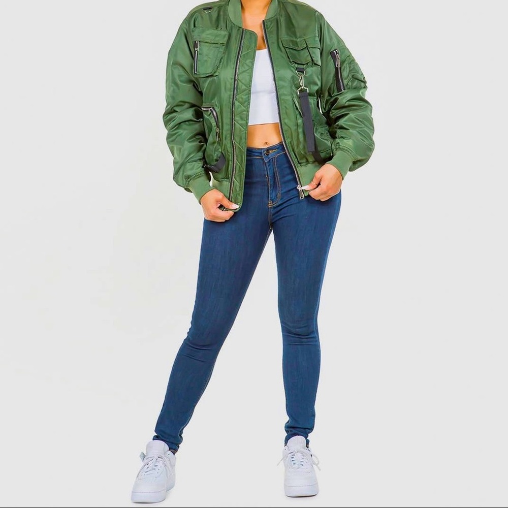 169-Pop Out Pocket Bomber Jackets